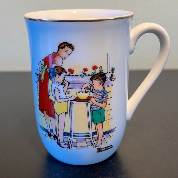 Set of 3 Vintage NORMAN ROCKWELL "Good Old Days" Collection Mugs / Cups 1982 - Picture 4 of 11